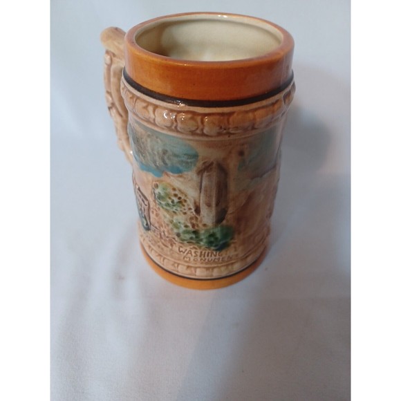 WASHINGTON D.C. Souvenir Raised Design Beer Stein 4.5 Inch Vintage - Picture 5 of 8